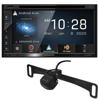 Kenwood Excelon DNX697S 6.8" Clear Resistive Touch Panel Navigation DVD Receiver with Bluetooth & HD Radio | Garmin Navigation | with Apple CarPlay and Android Auto | Plus CMOS320 Rearview Camera