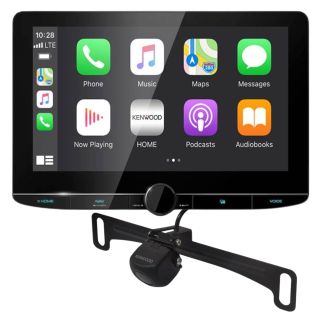 Kenwood Excelon Reference DNR1007XR Digital multimedia receiver with navigation (does not play CDs/DVDs) + CMOS-240U Rearview Reverse Car Backup Camera with License Plate Bracket