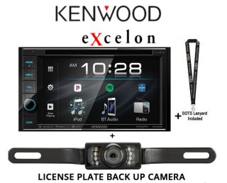 Kenwood Excelon DDX396 6.2" WVGA DVD Receiver, Bluetooth, Pandora/Spotify Link for iPhone and Android phones, SiriusXM Ready, iDatalink Ready, Rear Camera Input,(3)5V Pre-Outs,AUX Input, KENWOOD Music Mix, Remote App Ready and a license plate backup camer