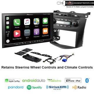 Pioneer DMH-1500NEX Digital Multimedia Receiver + install kit 2003-07 Honda Accord (Factory climate controls)