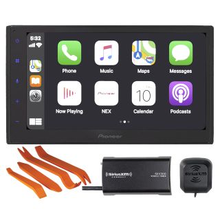 Pioneer DMH-1770NEX 6.8" Digital Multimedia Receiver (does not play discs) w/ built-in Bluetooth, Apple CarPlay & Android Auto compatible + SiriusXM satellite radio tuner and antenna+ 4-Piece Set Dash Removal Tool Plastic 