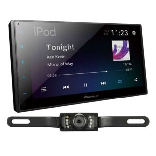 Pioneer DMH-1800NEX Digital multimedia receiver (does not play CDs) With License Plate Style Backup Camera
