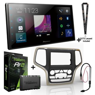 Pioneer DMH-2660NEX Digital Media Receiver with Dashkit for 2014 up Jeep grand cherokee KIT-JGC1 + ADS-MRR2 Package