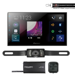Pioneer DMH-2660NEX Digital Multimedia Receiver - Mechless + Standard Chassis DMH2660NEX with License plate style backup camera and sxv300v1 siriusxm tuner and antenna
