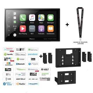 Pioneer DMH-C5500NEX Digital Multimedia Receiver + Metra Dash Kit 108UN02 for 8-inch Radios + SOTS Lanyard