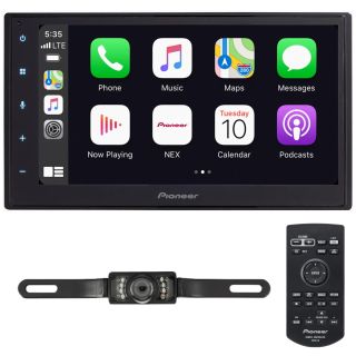 Pioneer DMH-W2700NEX 6.8” – Android Auto™ (wireless, wired), Apple CarPlay® (wireless, wired), Bluetooth, Vozsis with Alexa, – Multimedia Receiver (does not play CDs) + License Plate back-up camera and Remote 