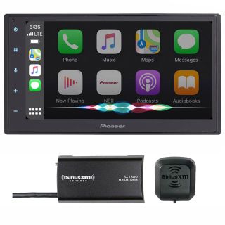 Pioneer DMH-W2770NEX 6.8″ Shallow Depth Receiver (4 ⅞”) Built-in Bluetooth, Built-in Wifi, Apple CarPlay and AndroidAuto + SiriusXM SXV300V1 Tuner