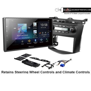 Pioneer DMH-W4660NEX Digital Multimedia Receiver + install kit 2003-07 Honda Accord (Factory climate controls)