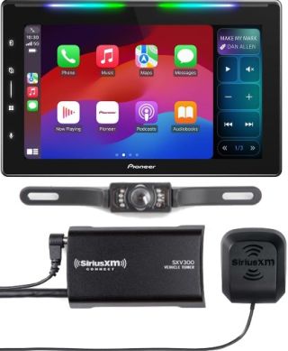 
Pioneer DMH-WT6000NEX 10.1" Single DIN Digital Multimedia Receiver Bundled with + (1) Satellite Radio Tuner and a Licence Plate Style Backup Camera Package