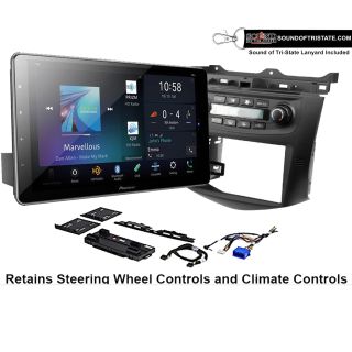 Pioneer DMH-WT7600NEX Digital Multimedia Receiver + install kit 2003-07 Honda Accord (Factory climate controls)