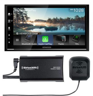 Kenwood DMX8709S 6.8” Digital Multimedia Receiver w/ Bluetooth and Wireless/Wired Apple CarPlay + Android Auto Ready + SiriusXM SXV300V1 Tuner