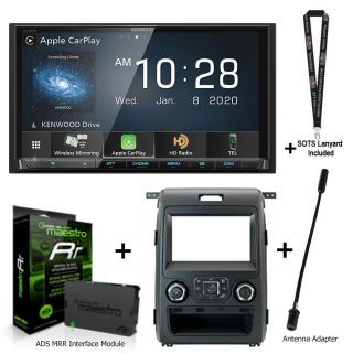 Kenwood Excelon DMX907S Digital Multimedia Receiver w/ ADS iDatalink KIT K150 for F150 & ADS-MRR2 Bundle