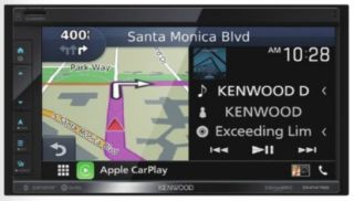 Kenwood DNR476S 6.8" Clear Resistive Touchscreen Navigation Digital Media Receiver with Apple CarPlay and Android Auto