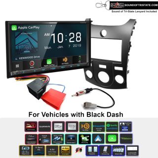 Kenwood DNR876S Digital Multimedia Navigation Receiver + install kit 2011-2013 Kia Forte (Black)