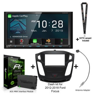 Kenwood DNR876S Digital Multimedia Navigation Receiver w/ ADS KIT-FOC1 Package for Ford Focus 