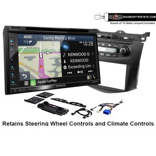 Kenwood Excelon DNX697S Navigation Receiver + install kit 2003-07 Honda Accord (Factory climate controls)
