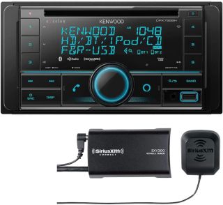 Kenwood Excelon DPX795BH 2-DIN CD Receiver with Built-In Bluetooth, Alexa Built-In, SiriusXM Ready, HD Radio, and Remote App Ready + SXV300V1 SiriusXM Tuner