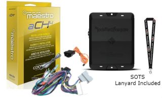Rockford Fosgate DSR1 8-Channel Interactive Signal Processor w/ Integrated iDatalink Maestro Module & ADS HRN-AR-CH4 T-harness for select Chrysler vehicles with select audio systems and a SOTS Lanyard