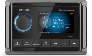 Clarion CMM-30 Marine digital media receiver with 3" LCD (does not play CDs)
