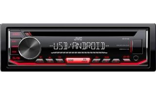 JVC KD-R490 Single-Din CD Receiver with AM/FM tuner and built-in USB control and charging