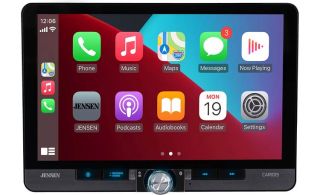 Jensen CAR1013 Digital multimedia receiver adjustable floating 10.1" capacitive touchscreen display , Compatible with Apple CarPlay/Android Auto(does not play discs)
