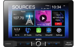 Jensen CAR910W Multimedia Receiver w/ Wireless Apple CarPlay & Sirius XM-Ready (Does Not Play CDs)