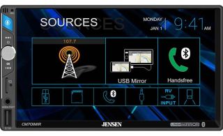 Jensen CM701MIR Digital multimedia receiver with 7" touchscreen with Built-in Bluetooth & AM/FM Radio (does not play discs) 