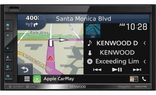 Kenwood DNR476S 6.8" WVGA Digital MultiMedia Receiver with Garmin Navigation + CMOS-320LPUniversal backup camera with 4 view modes — surface-mount