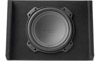 Kenwood Excelon P-XRW122DB Reference Series down-firing sealed enclosure with one 12" subwoofer