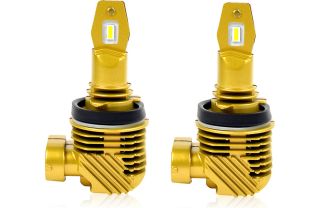 Lucas Lighting MX-H11 MX Series L-shaped LED headlight bulbs — 8,000 lumens brightness rating (True White)