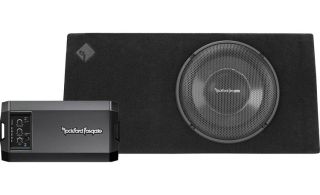 Rockford Fosgate Power Series 750-Watt Bass Package
Includes T1S-1x12 truck-style 12" sealed enclosure and T750X1bd mono subwoofer amplifier