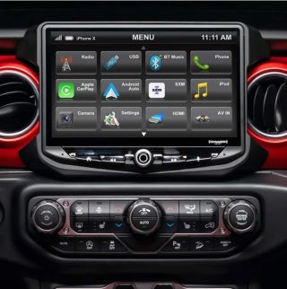 Stinger UN1810+SRKJW18EH 10"digital multimedia receiver with floating screen for select 2018-up Jeep Wrangler - JL 18-20 Gladiator JT 20 Integration & Installation Kit RB10JW18B