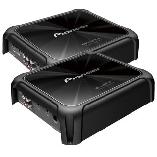 Pioneer GM-D8704 600W Class FD 4-Channel GM Digital Series Amplifier w/ Wired Bass Boost Remote + Pioneer GM-D8701 Mono Car Amplifier
