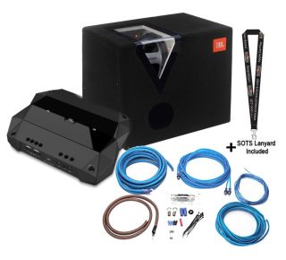 JBL MONO AMPLIFIER WITH PRELOADED PORTED BANDPASS ENCLOSURE AND 8 GA WIRING KIT PACKAGE