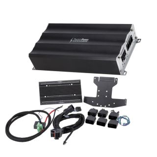 Motorcycle Audio HD14.AWK Amp Kit Installer-Friendly ATOM MINI Amplifier Bracket & Wiring Kit Harley Davidson® 2014+ Touring Models + MAA4.400 Compact ATOM MINI Digital Amplifier