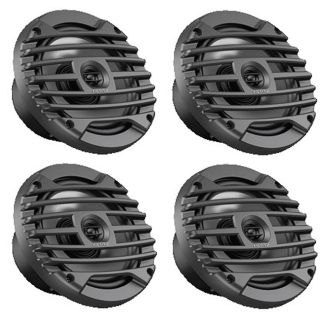 Two Pair Hertz Marine Speakers 6.5 M-C  Two Way Coaxial | 90W | Magnet Tweeter | IP65 Protection Grade | Charcoal