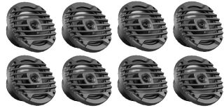 Two Pair Hertz Marine Speakers 6.5 M-C  Two Way Coaxial | 90W | Magnet Tweeter | IP65 Protection Grade | Charcoal