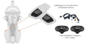 Hertz HD13H 6X9 Saddlebag Lid Kit (Speakers Included) Lid Kit / Harness / Speakers