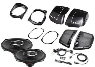 Hertz HD14H6x9 Saddle Bag Lid Kit with HBH14 Speaker Harness and SX690 NEO Speakers