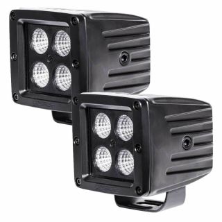 Heise HE-BCL22PK 3 INCH 4 LED CUBE FLOOD LIGHT (BLACKOUT SERIES -2 LIGHT KIT)