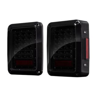 Heise - 2007 Up Jeep Wrangler Smoked Lens 32-LED LED Tail Lights