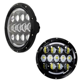 Heise HE-PBHL704 - 7 In Round 13 LED With Partial Halo - Black Front Face