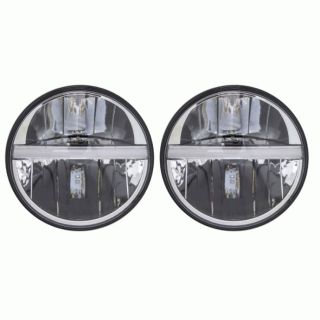 Heise HEPRHL705 - 7" in Round 2 LED Headlight Set - Black Front Face