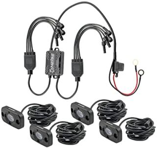 Heise HE-4TLRGBK RGB Accent Lights 4 Pack Kit – Black Housing