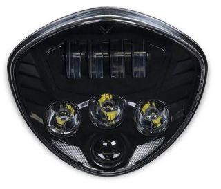 Heise HE-VICB1 Motorcycle LED Headlight BLACK FRONT FACE