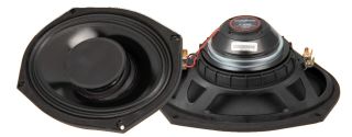 HTW.694 Motorcycle Audio Speakers 6x9" 2 Way Weather Resistant Horn Loaded - 4 Ohm