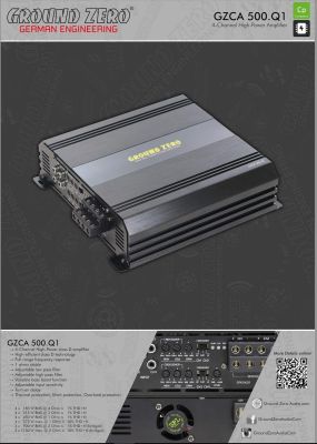 Ground Zero GZCA 500.Q1 4 Channel High-Power Amplifier