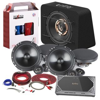 Infinity REF4555AM 5-channel car amplifier + (2) STAGE600C 6.5" component speaker system + 1270B 12" Loaded/Ported Sub Enclosure Package
