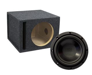JBL 10" Subwoofer 4 Ohm Single Voice Coil bundled with E10SV 10" Single Vented Enclosure