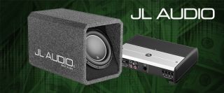 JL Audio HO110W6V3 Ported H.O. Wedge Enclosure w/ 10" Sub + Mono subwoofer amplifier